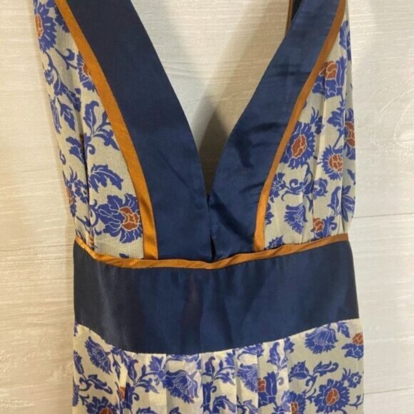 Mint by Jodi Arnold Women Sexy Deep V Neck Criss Cross Open Back SILK - Picture 5 of 7